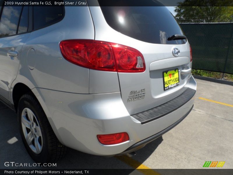 Bright Silver / Gray 2009 Hyundai Santa Fe GLS