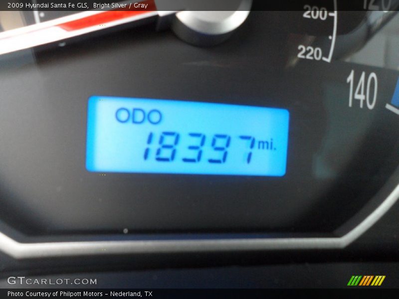 Bright Silver / Gray 2009 Hyundai Santa Fe GLS