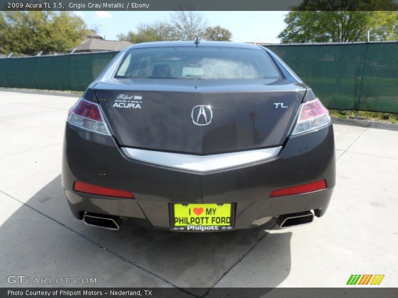 Grigio Gray Metallic / Ebony 2009 Acura TL 3.5