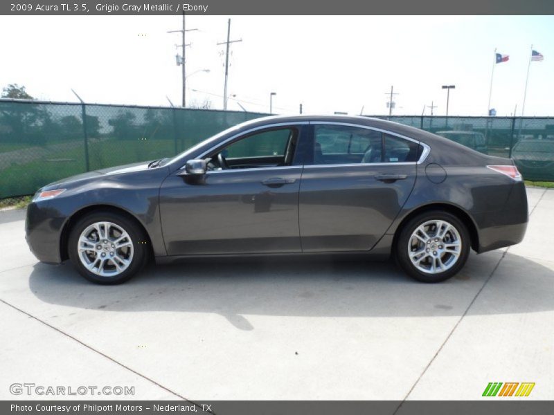 Grigio Gray Metallic / Ebony 2009 Acura TL 3.5
