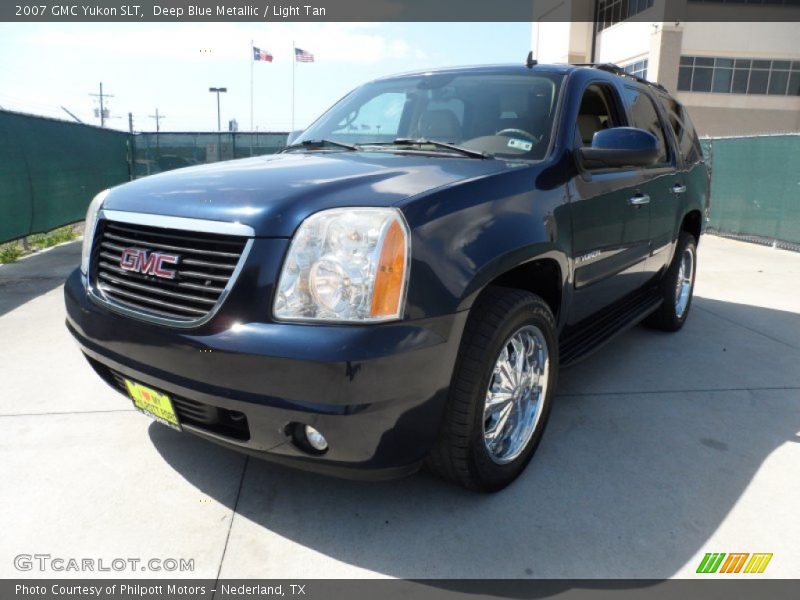 Deep Blue Metallic / Light Tan 2007 GMC Yukon SLT
