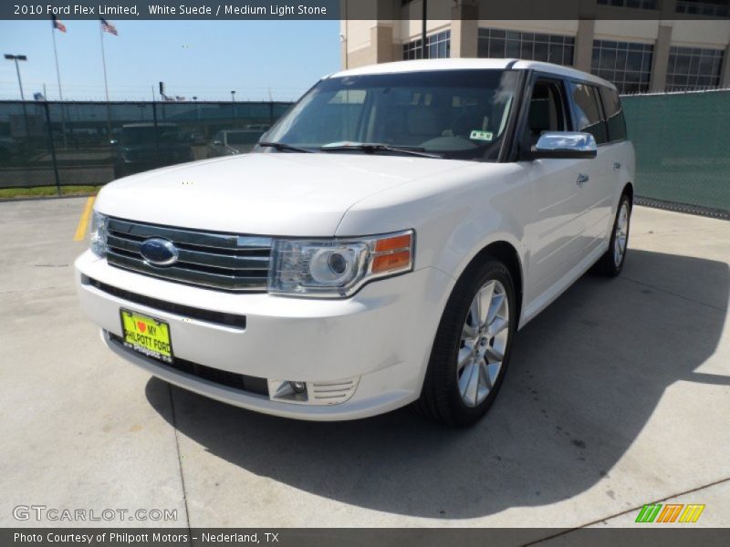 White Suede / Medium Light Stone 2010 Ford Flex Limited