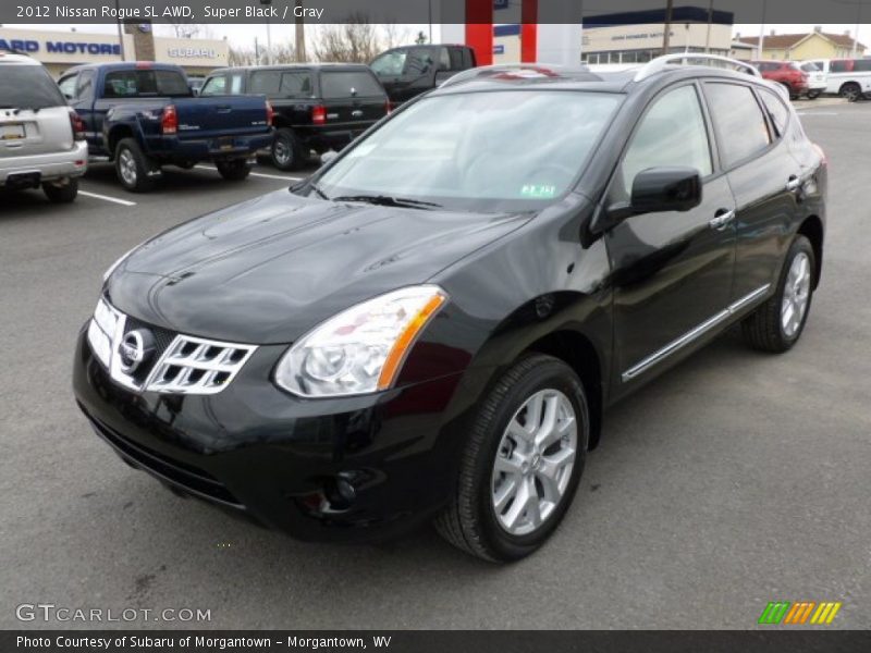 Super Black / Gray 2012 Nissan Rogue SL AWD
