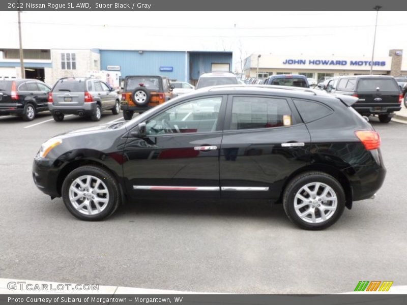 Super Black / Gray 2012 Nissan Rogue SL AWD
