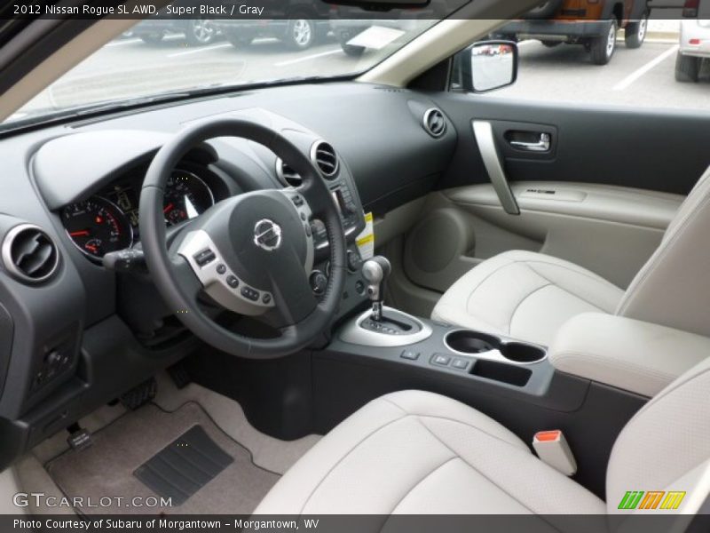 Super Black / Gray 2012 Nissan Rogue SL AWD