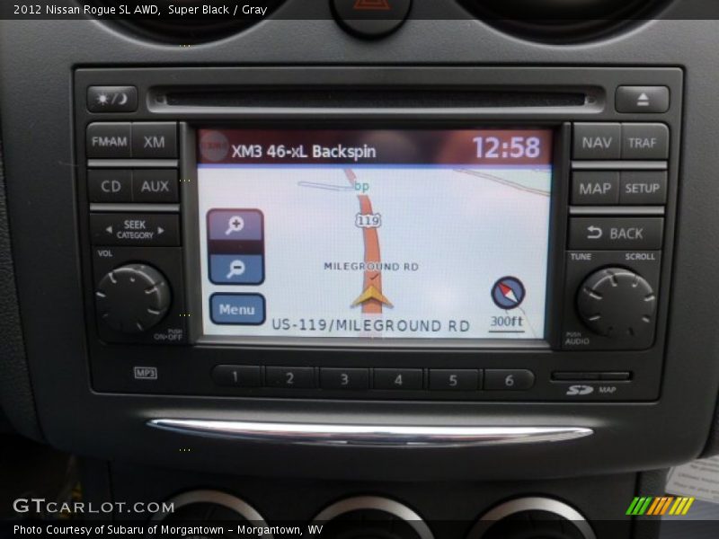 Super Black / Gray 2012 Nissan Rogue SL AWD