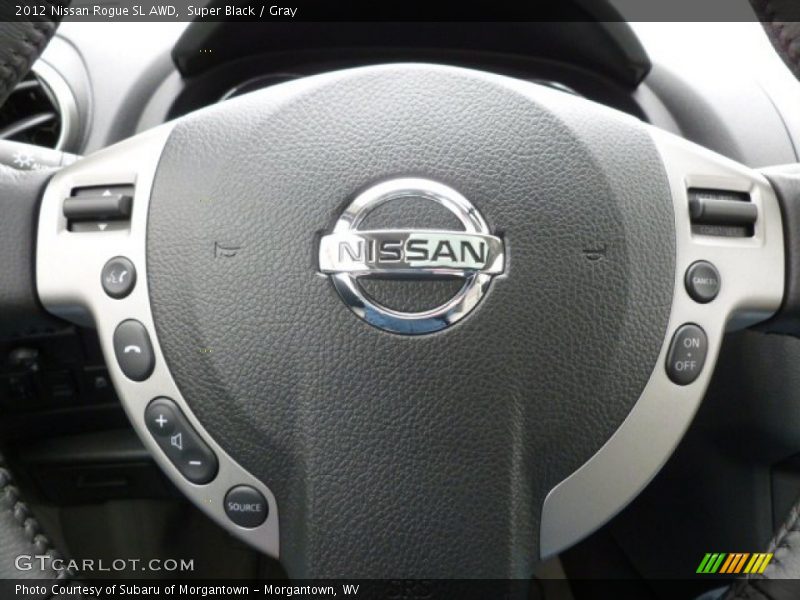 Super Black / Gray 2012 Nissan Rogue SL AWD