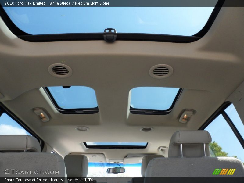 White Suede / Medium Light Stone 2010 Ford Flex Limited