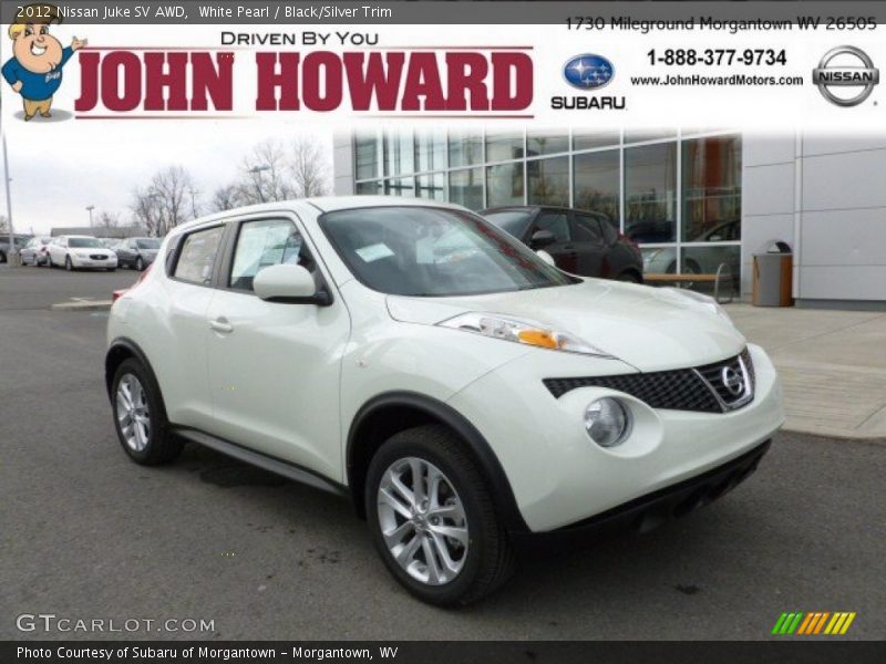 White Pearl / Black/Silver Trim 2012 Nissan Juke SV AWD