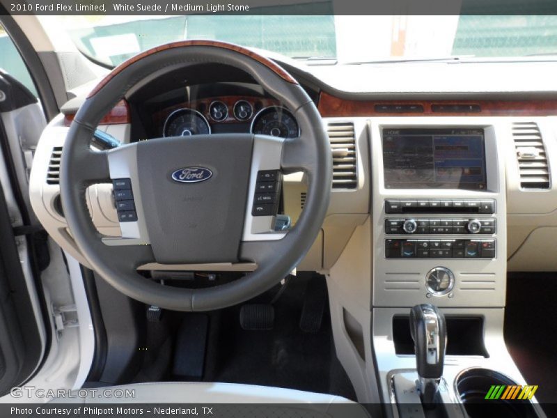 White Suede / Medium Light Stone 2010 Ford Flex Limited