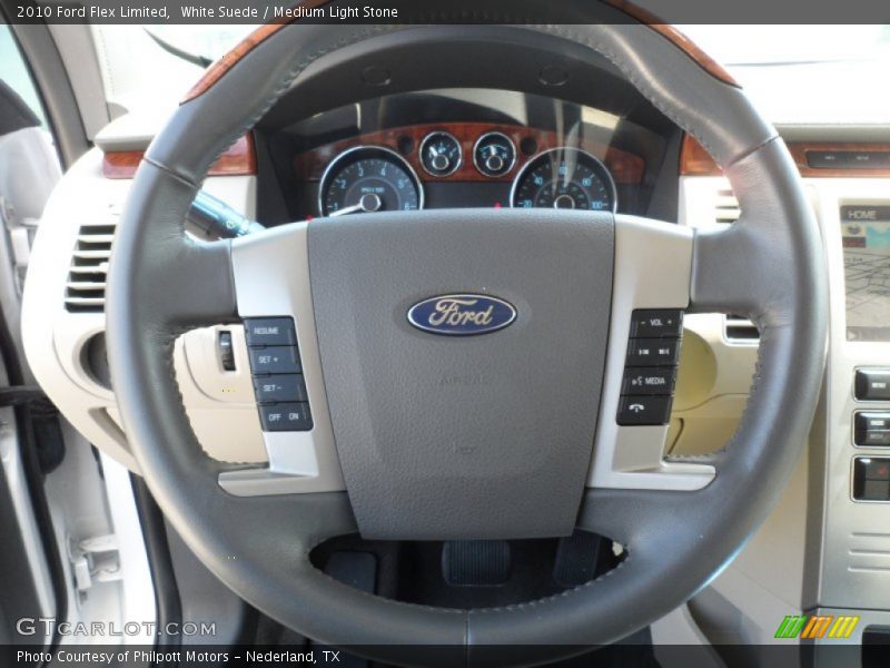 White Suede / Medium Light Stone 2010 Ford Flex Limited