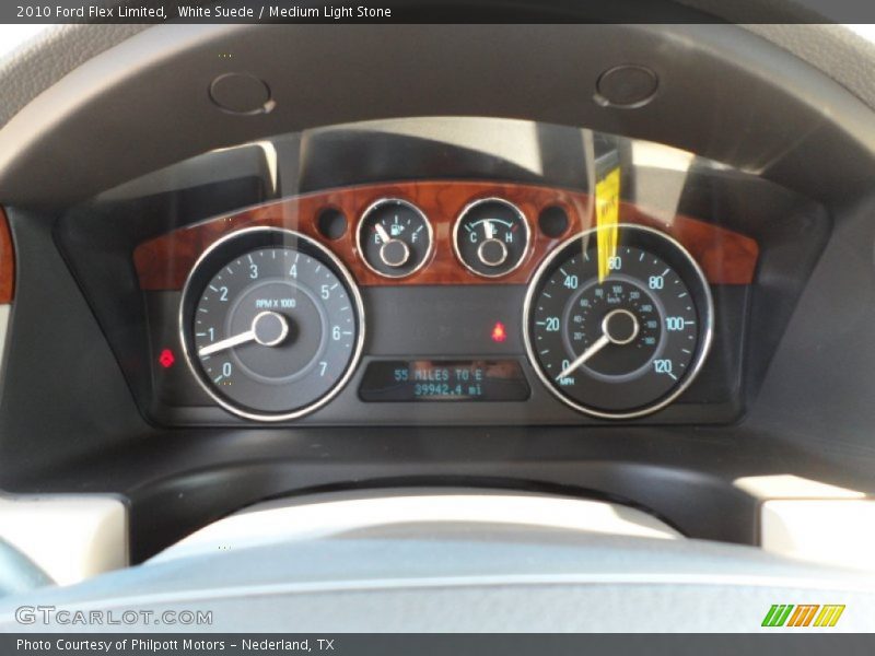 White Suede / Medium Light Stone 2010 Ford Flex Limited