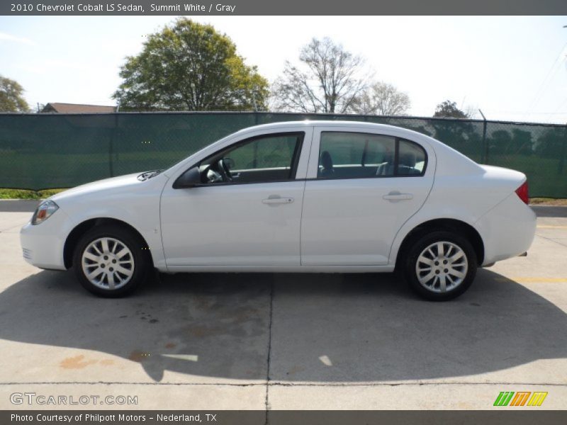 Summit White / Gray 2010 Chevrolet Cobalt LS Sedan