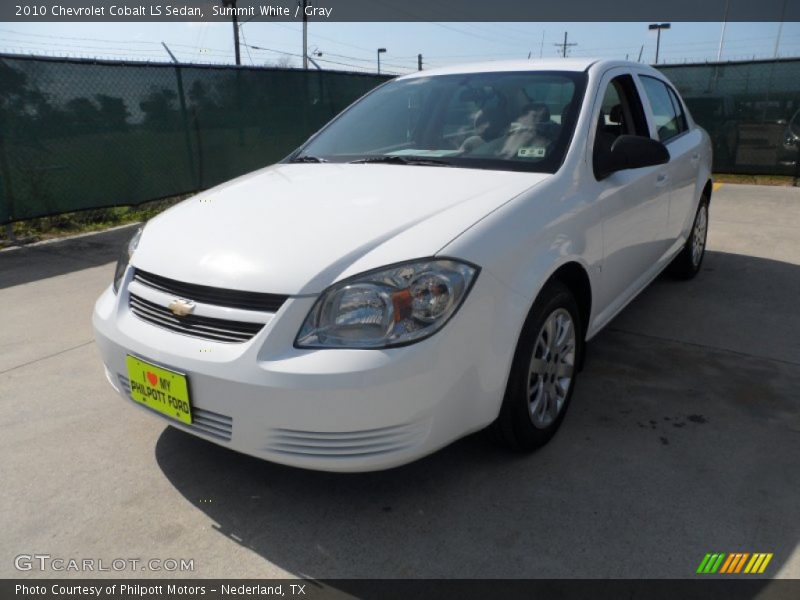 Summit White / Gray 2010 Chevrolet Cobalt LS Sedan
