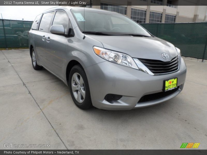 Silver Sky Metallic / Light Gray 2012 Toyota Sienna LE