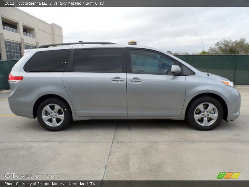 Silver Sky Metallic / Light Gray 2012 Toyota Sienna LE