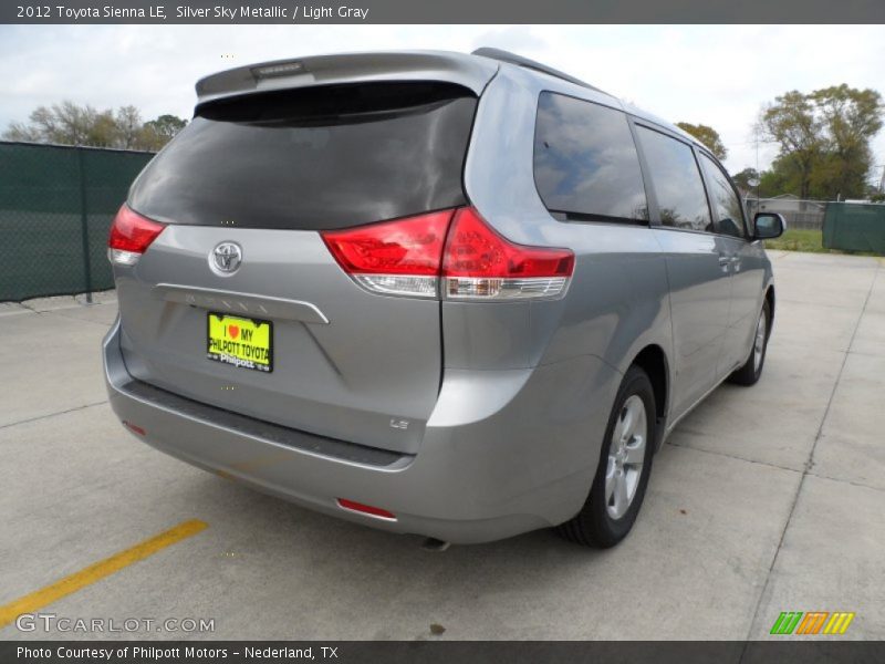 Silver Sky Metallic / Light Gray 2012 Toyota Sienna LE