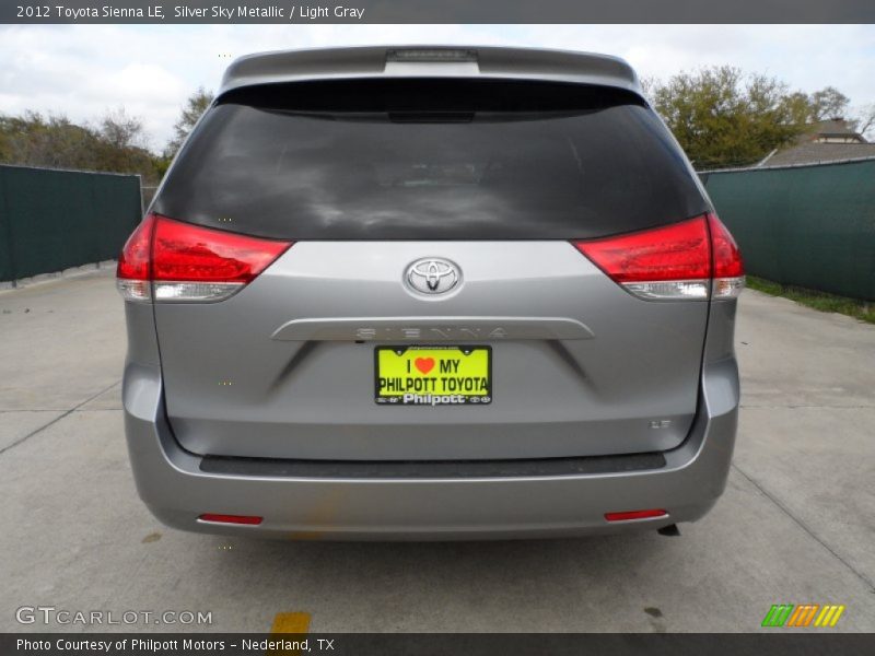 Silver Sky Metallic / Light Gray 2012 Toyota Sienna LE
