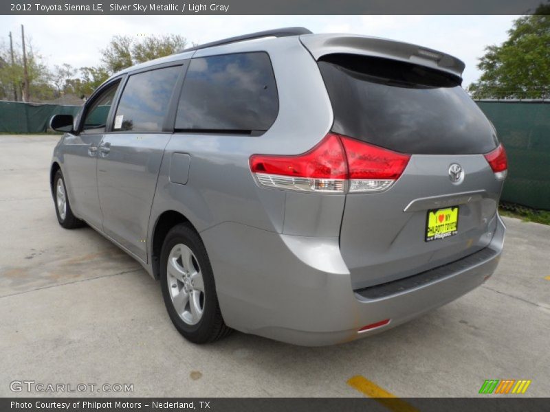 Silver Sky Metallic / Light Gray 2012 Toyota Sienna LE