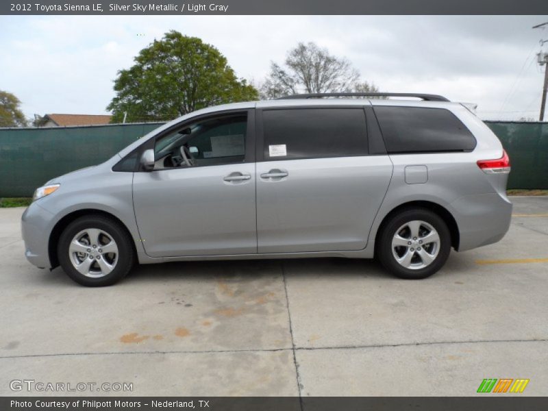 Silver Sky Metallic / Light Gray 2012 Toyota Sienna LE