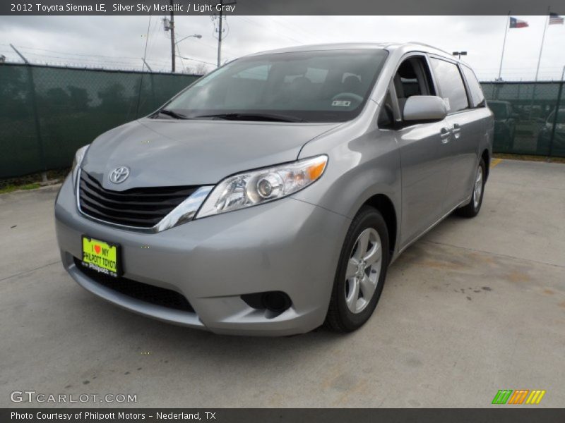 Silver Sky Metallic / Light Gray 2012 Toyota Sienna LE