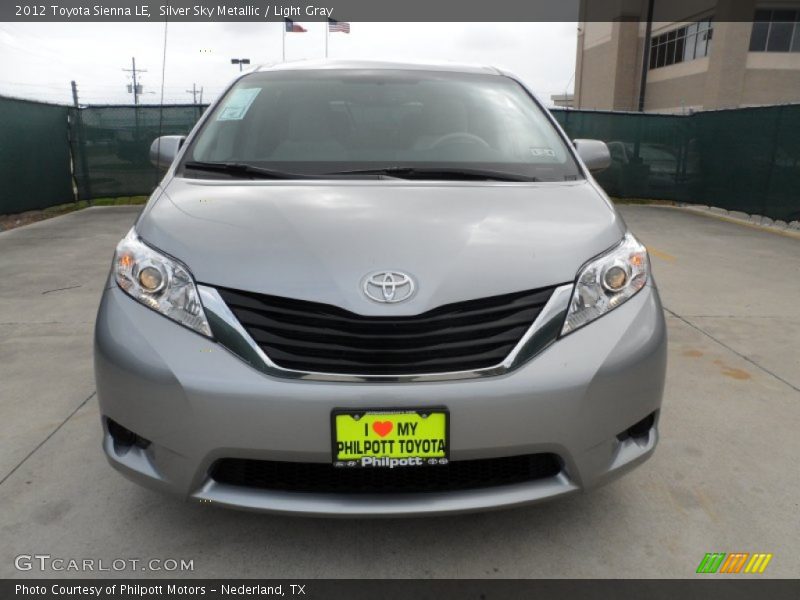 Silver Sky Metallic / Light Gray 2012 Toyota Sienna LE