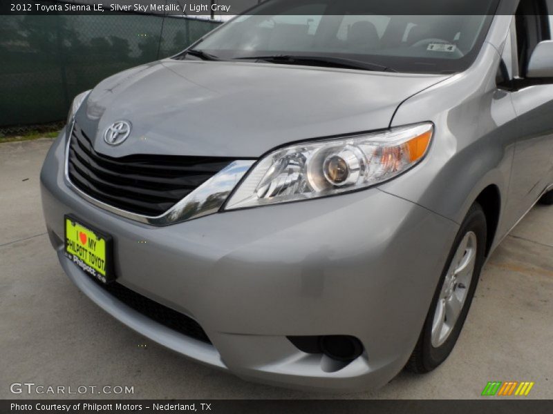 Silver Sky Metallic / Light Gray 2012 Toyota Sienna LE