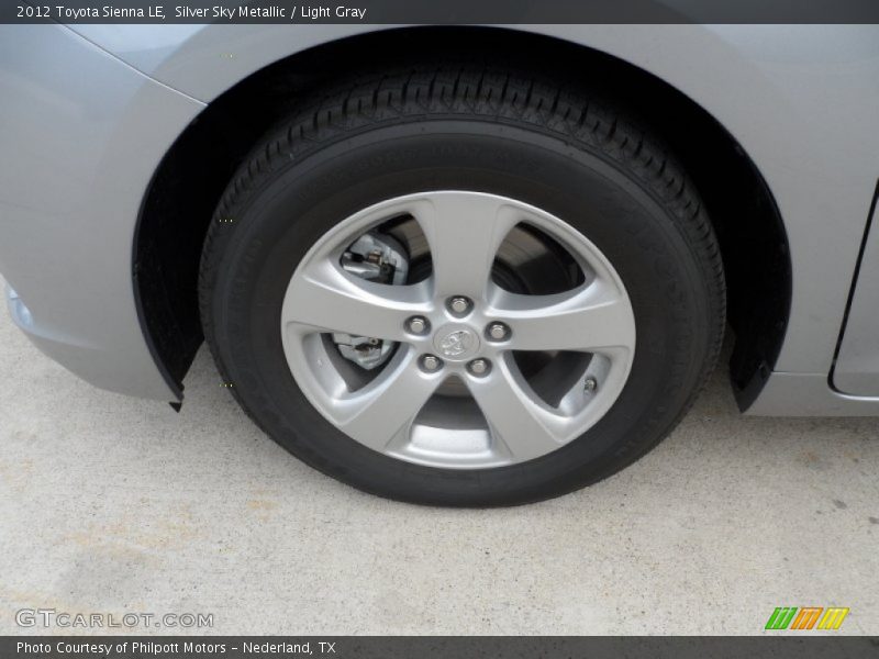 Silver Sky Metallic / Light Gray 2012 Toyota Sienna LE