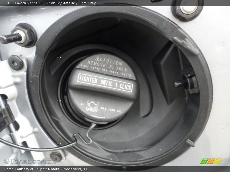 Silver Sky Metallic / Light Gray 2012 Toyota Sienna LE