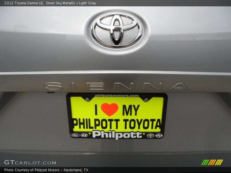 Silver Sky Metallic / Light Gray 2012 Toyota Sienna LE