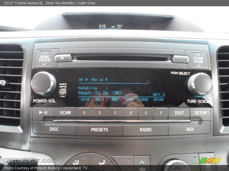 Silver Sky Metallic / Light Gray 2012 Toyota Sienna LE