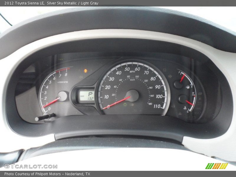 Silver Sky Metallic / Light Gray 2012 Toyota Sienna LE