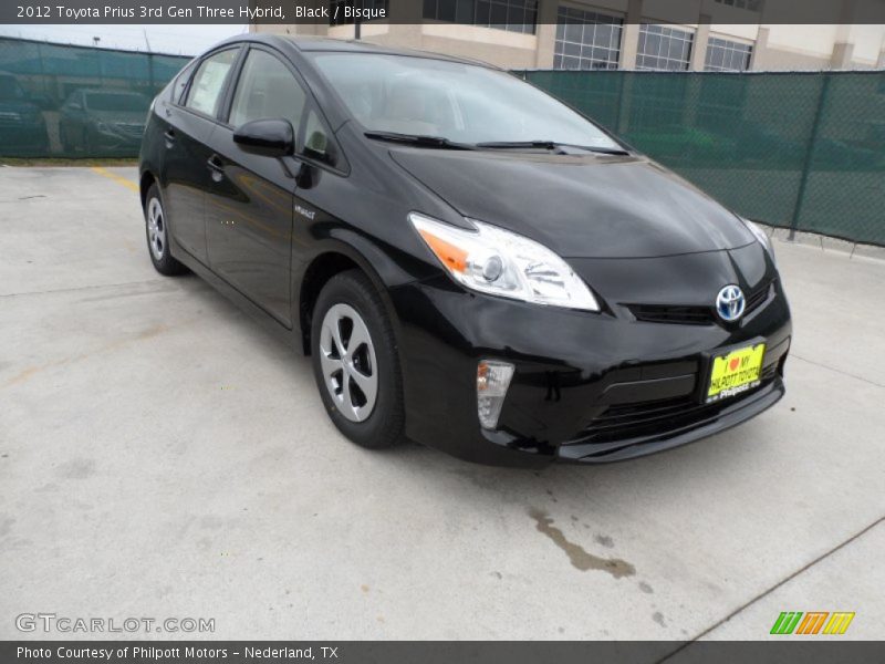 Black / Bisque 2012 Toyota Prius 3rd Gen Three Hybrid