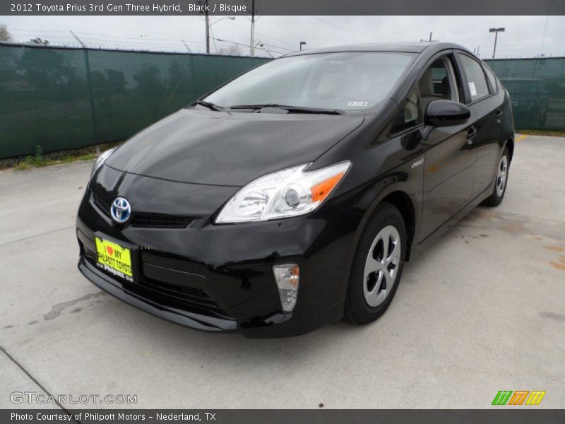 Black / Bisque 2012 Toyota Prius 3rd Gen Three Hybrid