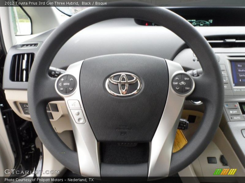 Black / Bisque 2012 Toyota Prius 3rd Gen Three Hybrid