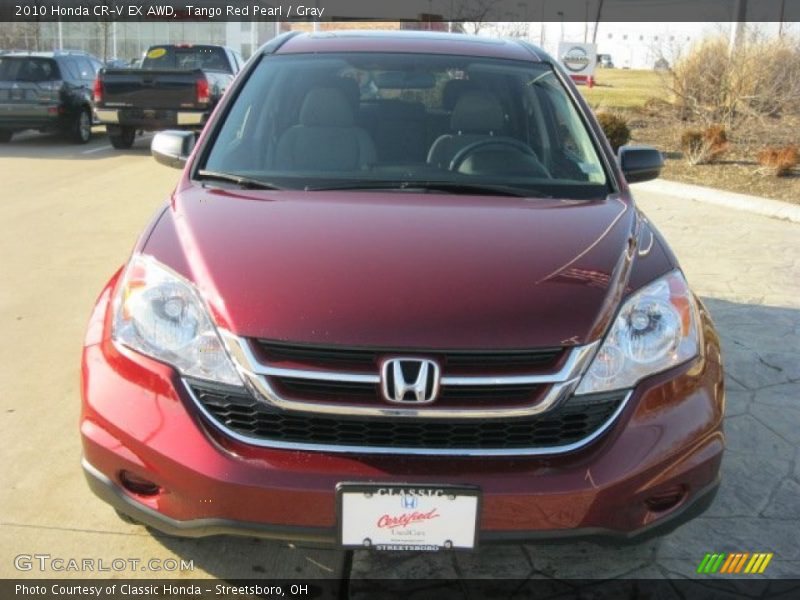 Tango Red Pearl / Gray 2010 Honda CR-V EX AWD