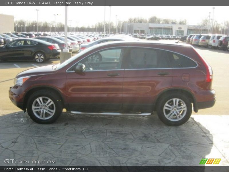 Tango Red Pearl / Gray 2010 Honda CR-V EX AWD