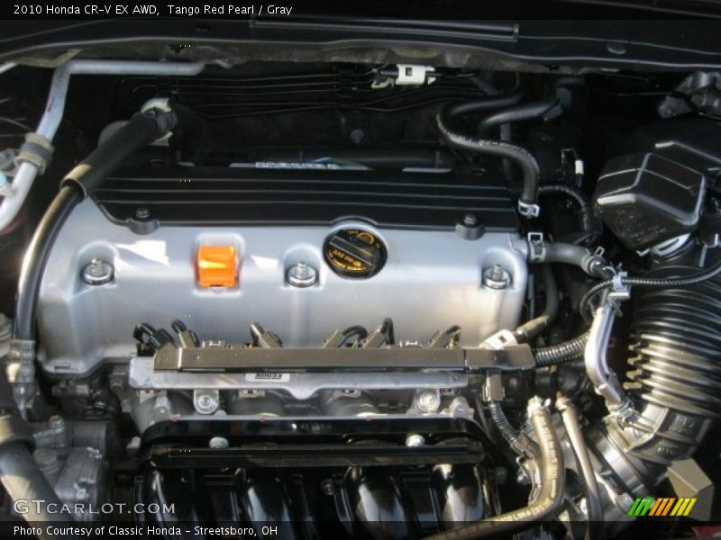Tango Red Pearl / Gray 2010 Honda CR-V EX AWD