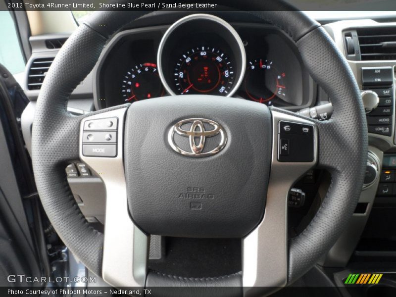 Shoreline Blue Pearl / Sand Beige Leather 2012 Toyota 4Runner Limited
