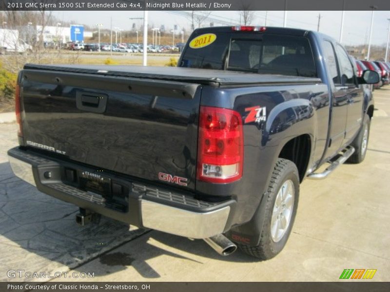 Midnight Blue Metallic / Ebony 2011 GMC Sierra 1500 SLT Extended Cab 4x4