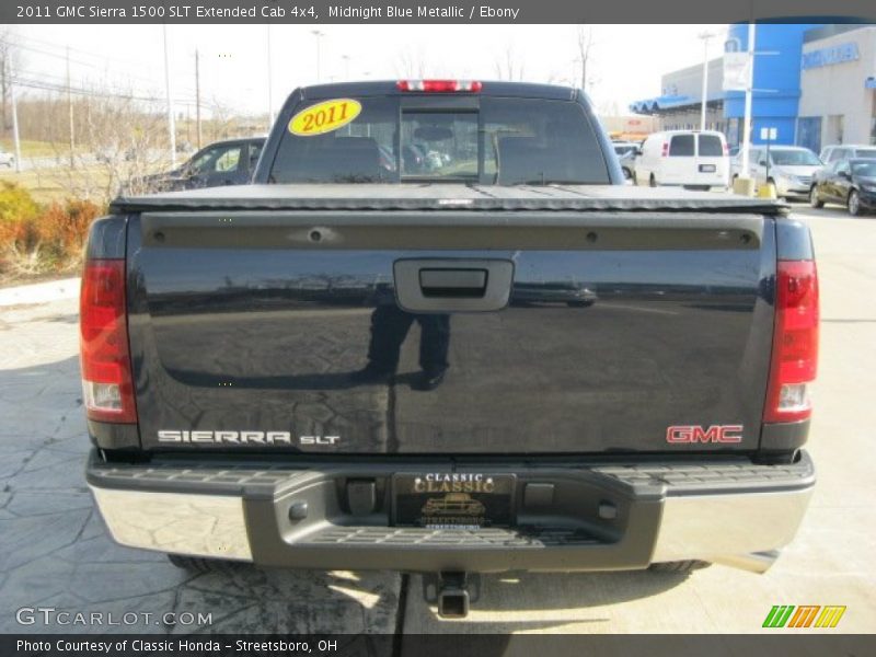 Midnight Blue Metallic / Ebony 2011 GMC Sierra 1500 SLT Extended Cab 4x4