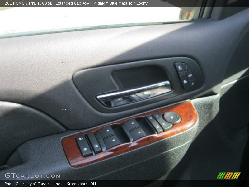 Midnight Blue Metallic / Ebony 2011 GMC Sierra 1500 SLT Extended Cab 4x4