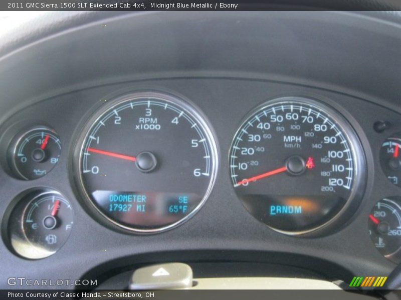 Midnight Blue Metallic / Ebony 2011 GMC Sierra 1500 SLT Extended Cab 4x4