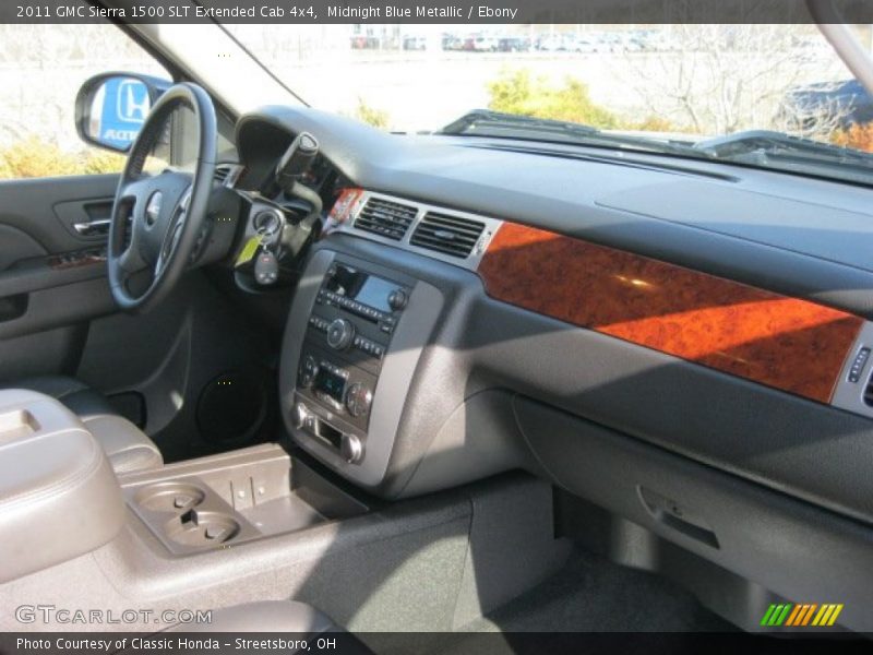 Midnight Blue Metallic / Ebony 2011 GMC Sierra 1500 SLT Extended Cab 4x4