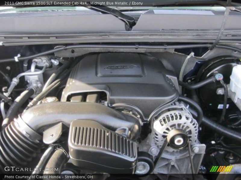 Midnight Blue Metallic / Ebony 2011 GMC Sierra 1500 SLT Extended Cab 4x4