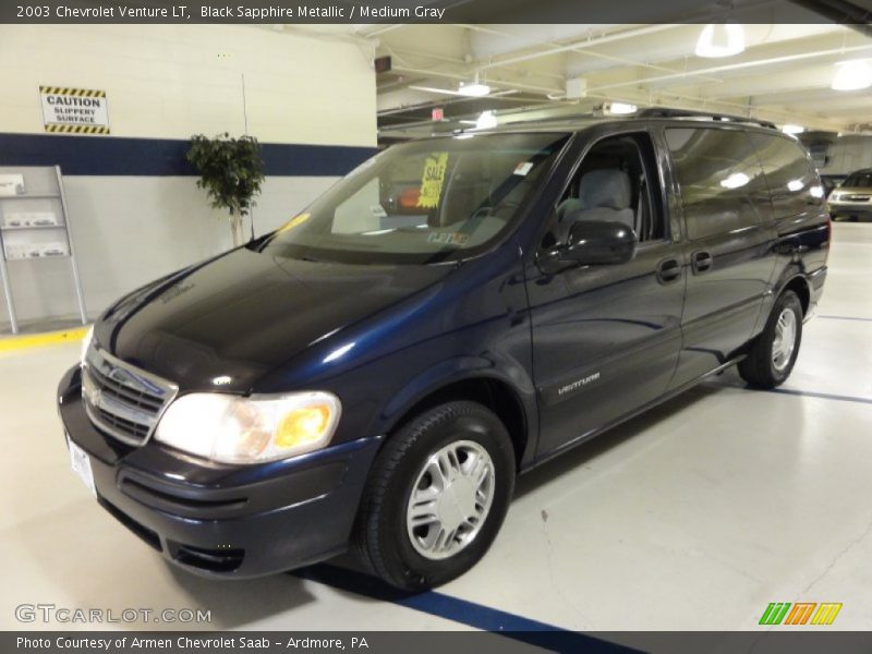 Black Sapphire Metallic / Medium Gray 2003 Chevrolet Venture LT