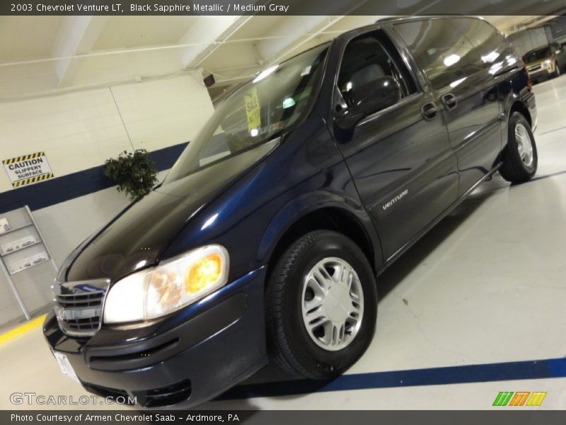 Black Sapphire Metallic / Medium Gray 2003 Chevrolet Venture LT
