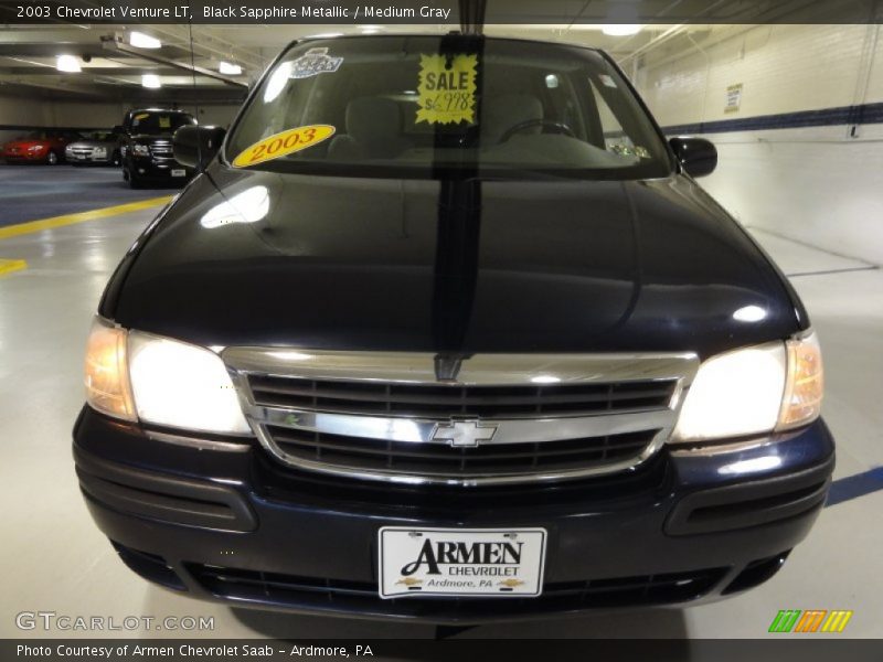 Black Sapphire Metallic / Medium Gray 2003 Chevrolet Venture LT