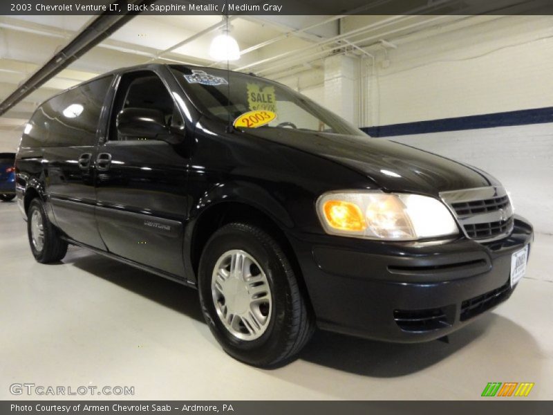 Black Sapphire Metallic / Medium Gray 2003 Chevrolet Venture LT