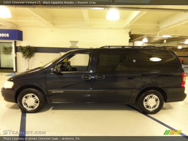 Black Sapphire Metallic / Medium Gray 2003 Chevrolet Venture LT